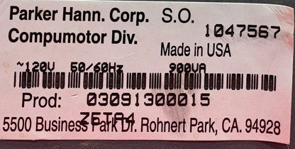 PARKER HANN COMPUMOTOR ZETA4 MICROSTEPPING DRIVE p/n 87-014030-02A 03091300015