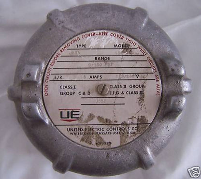 Interruptor de presión de punto de ajuste doble tipo J96A, modelo 156 de United Electric Controls