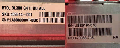 HP PROLIANT DL380 6 SLOT FOR HD 6 GB HOT SWAP - NO HD - NO MEMORY - PARTS/REPAIR