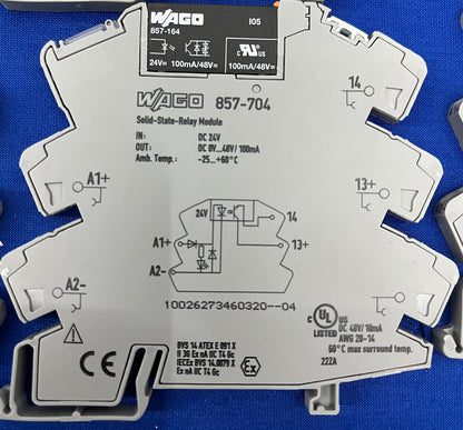 WAGO 857-704 SOLID STATE RELAISMODULE MET 857-164 SOLID STATE RELAIS - AANTAL VAN 10
