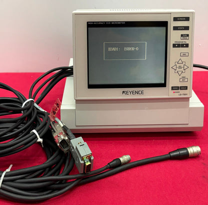 KEYENCE LS-7501 LSR HIGH ACCURACY DIGITAL LASER MICROMETER SENSOR CONTROLLER