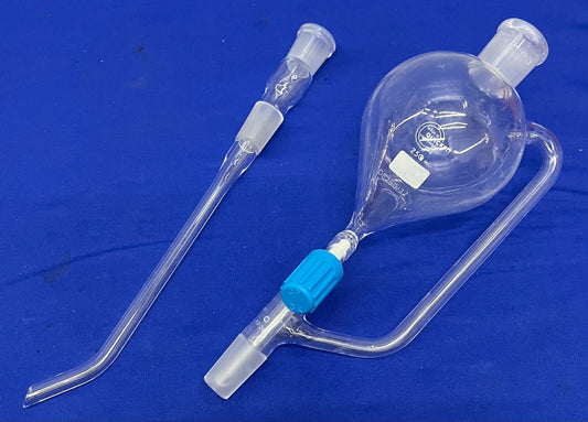 QUICKFIT ™ 250 mL DE250/33 圧力均等化漏斗（追加ガラスチューブ付き） 