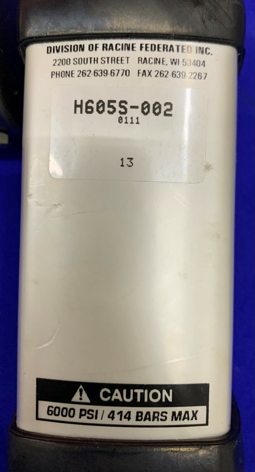 Hedland H605S-002 Water Flow Meter with McDaniel 300psi Gauge