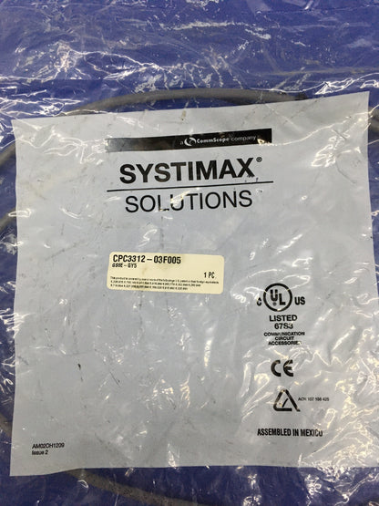 1 LOT HOEVEELHEID VAN 2 - SYSTIMAX ® SOLUTIONS CPC3312-03F005 / GS8E-GY5 PATCHKABEL