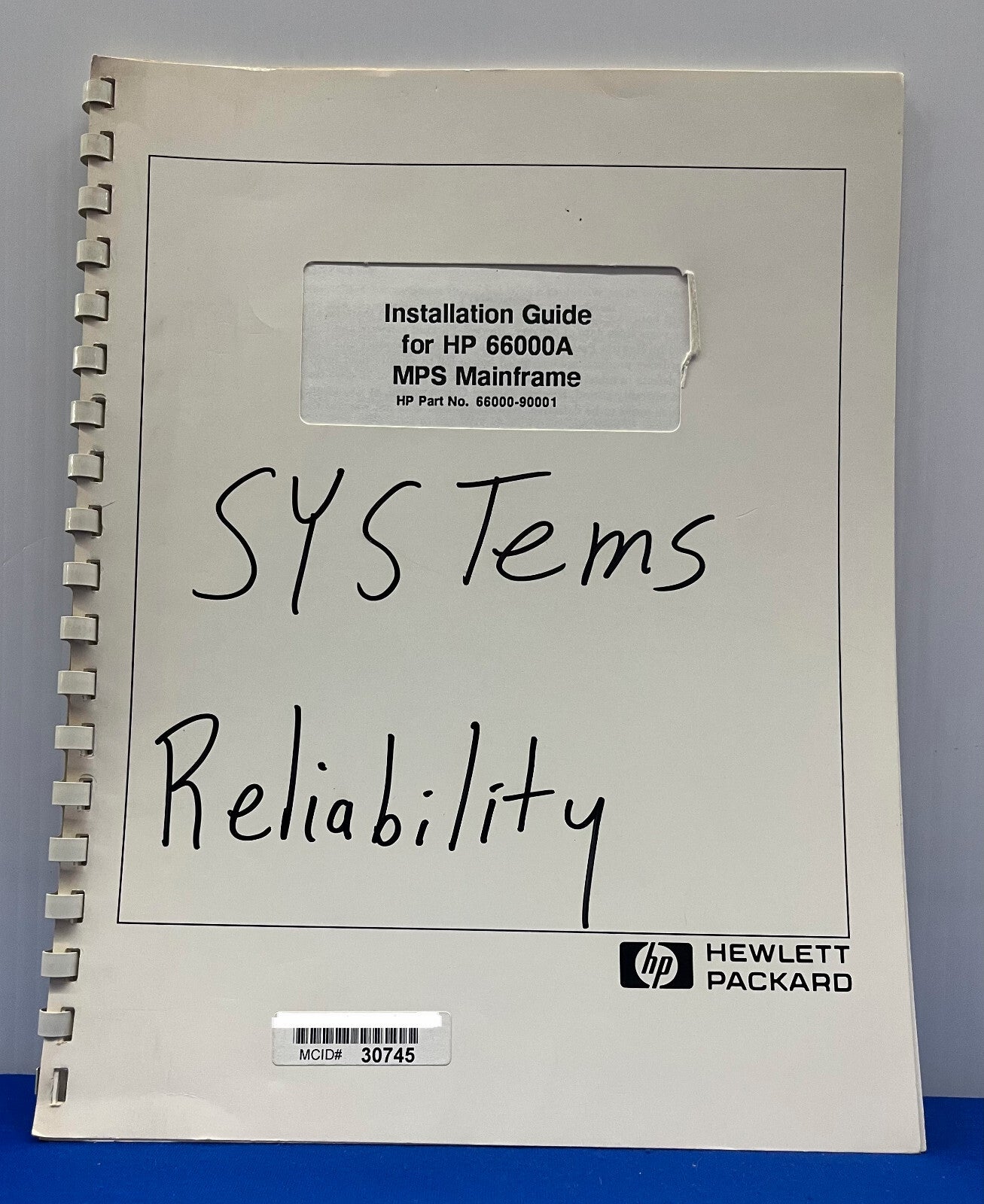 HP HEWLETT PACKARD 66000-90001 INSTALLATIONSHANDBUCH FÜR HP 66000A MPS MAINFRAME