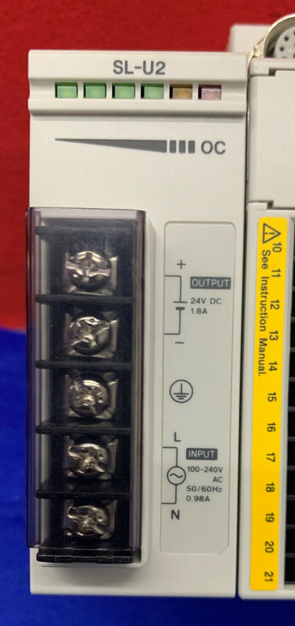 Terminale relè di controllo di sicurezza Keyence SL-T11R e alimentatore SL-U2 24 V CC