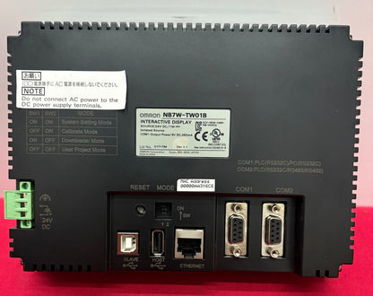 OMRON NB7W-TW01B INTERACTIVE DISPLAY SCREEN NB-SERIES 24VDC 11w