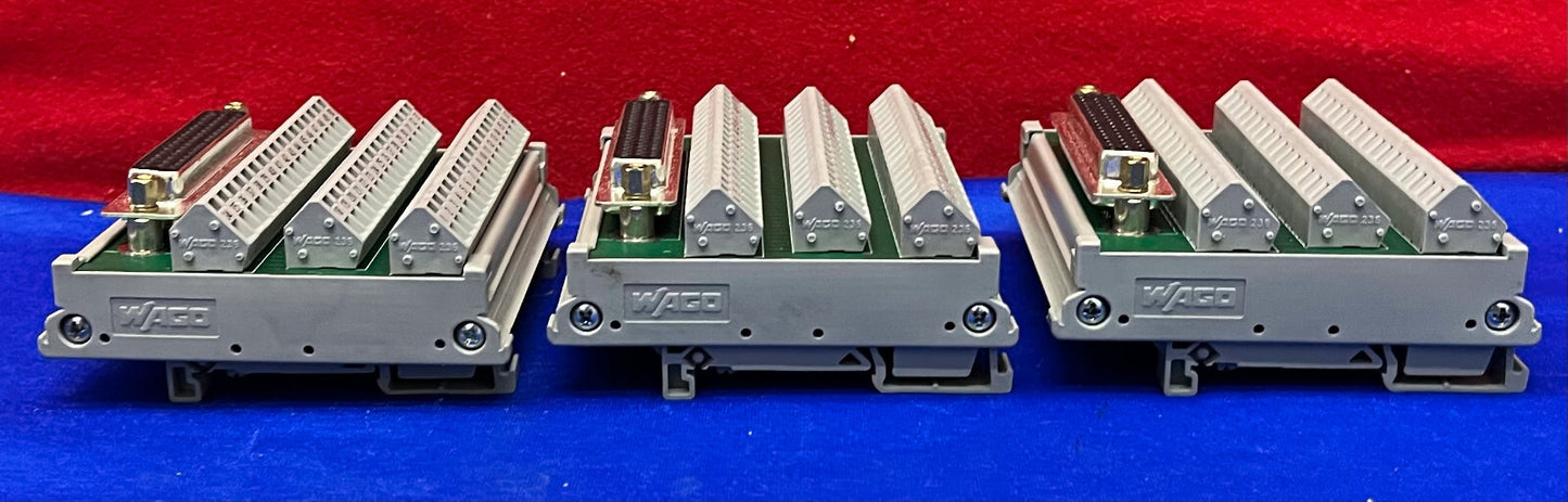 1 ロット数量 3 - WAGO 50 ピン DIN レール マウント ターミナル ブロック