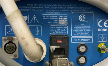 CRYOCATH 10000-003 SISTEMA CRIOQUIRÚRGICO CON CATÉTER DE ABLACIÓN CRIOGÉNICA (REPUESTOS Y REPARACIÓN)