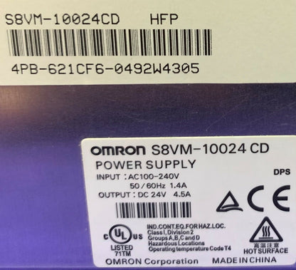 Omron S8VM-10024CD Netzteil 24VDC 4,5A 
