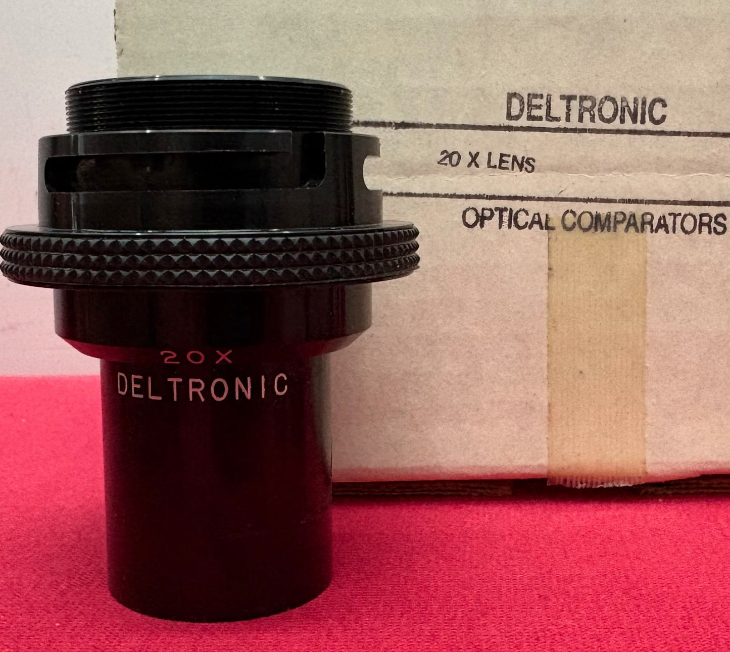 DELTRONIC 20X MAGNIFICATION OPTICAL COMPARATOR LENS - NO MODEL NUMBER