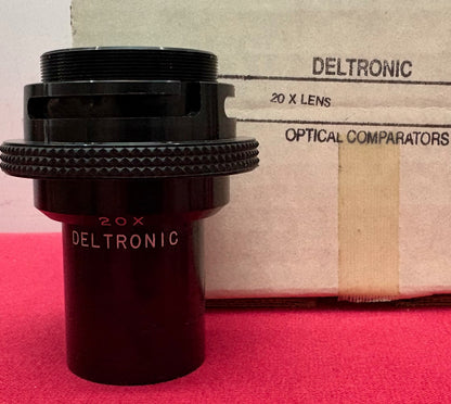 DELTRONIC 20X MAGNIFICATION OPTICAL COMPARATOR LENS - NO MODEL NUMBER