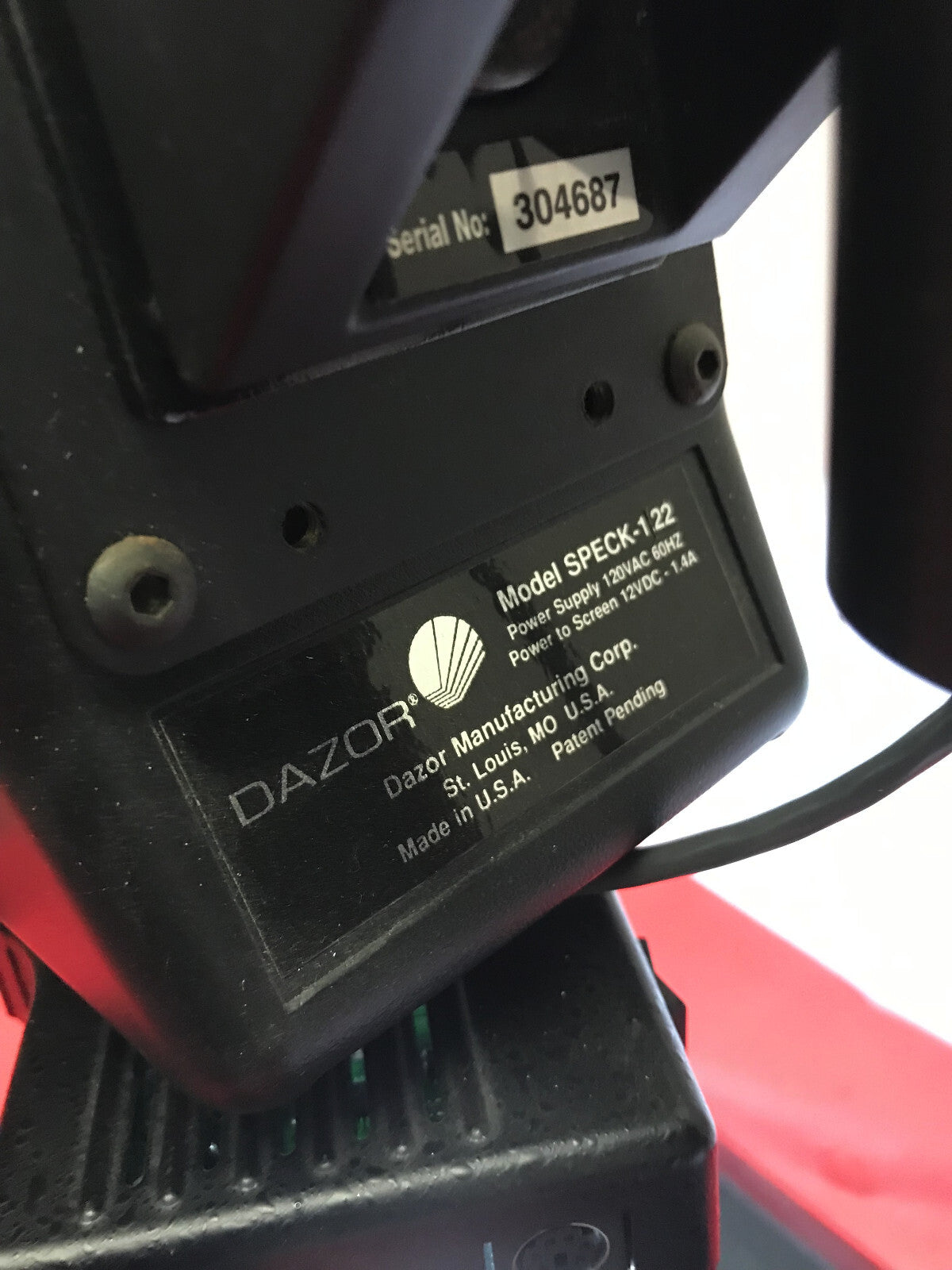 DAZOR SPECK-1 22 SPECKFINDER ELECTRONIC VIDEO MICROSCOPE 1X-25X MAGNIFICATION