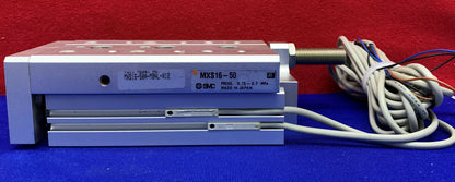 Mesa deslizante neumática SMC MXS16-X12 M9NL-X12 con sensores SMC D-M9N de 16 mm de diámetro interior