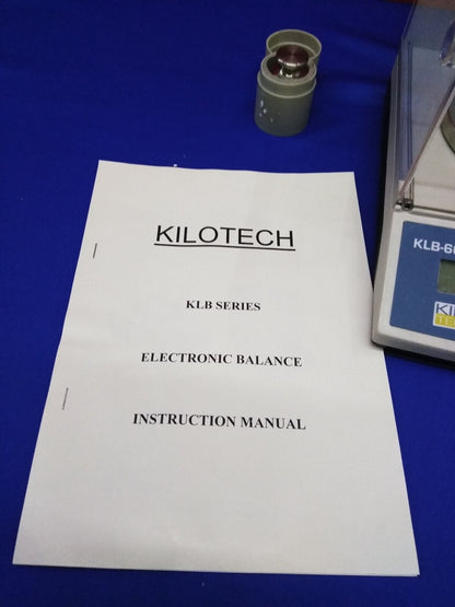 KILOTECH KLB-600R,SN  CS176349,ELECTRONIC SCALE 600 GR 0.01 GRAM MASS.