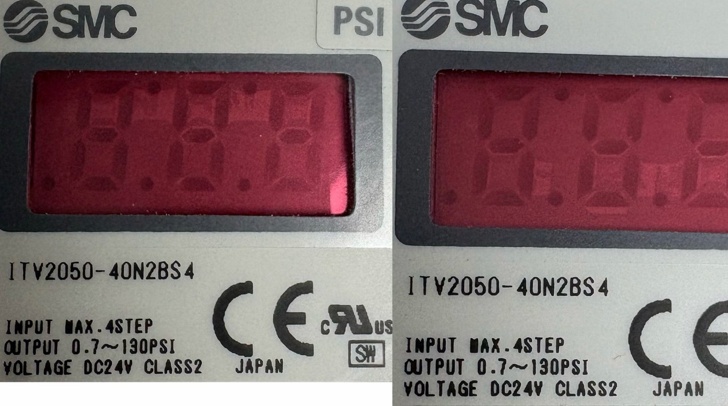SMC ITV2050-40N2BS4 24VDC ELECTRO-PNEUMATIC REGULATOR - 1 LOT QTY 2
