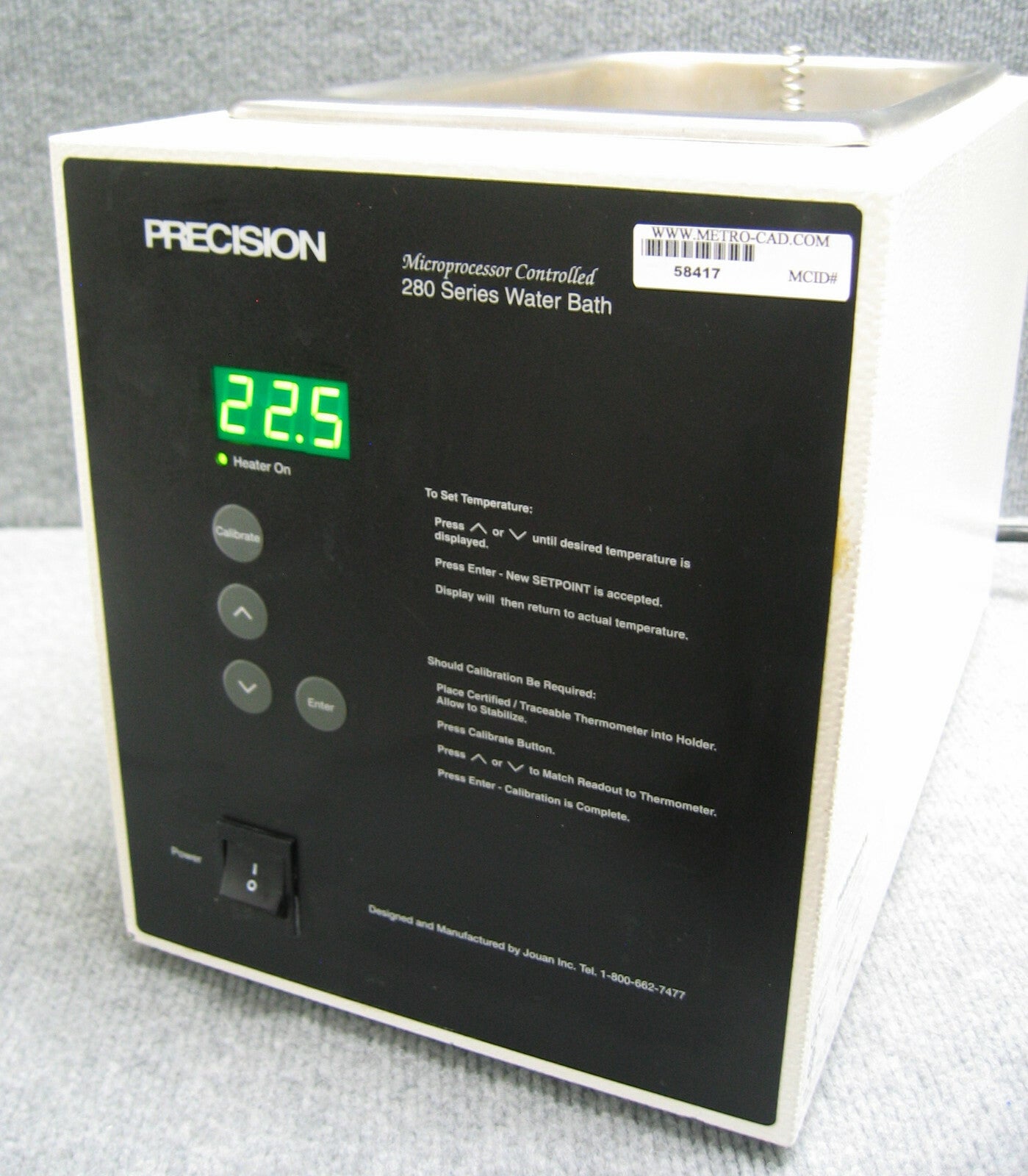 PRECISION MDL 282 / KAT.-NR. 51220048 BEHEIZTES WASSERBAD OHNE DECKEL