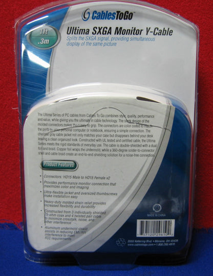 CABLES TO GO MODEL 29610  ULTIMA SXGA MONITOR Y-CABLE BOTH FEMALE ENDS