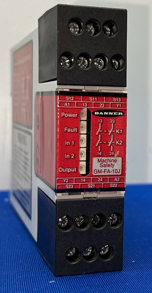 BANNER MASCHINENSICHERHEIT GM-FA-10J MODUL 24V AC/DC 250 VAC-6A