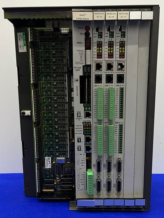 ORMEC MOTION CONTROLLER SERVO ORN-50/AXTS V1.3C 5 SLOT PROCESSOR - PARTS/REPAIR