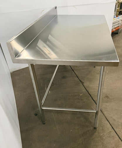 Stainless Steel Table 29" W x 60" L x 34 1/2" H With 5" Backsplash Workbench
