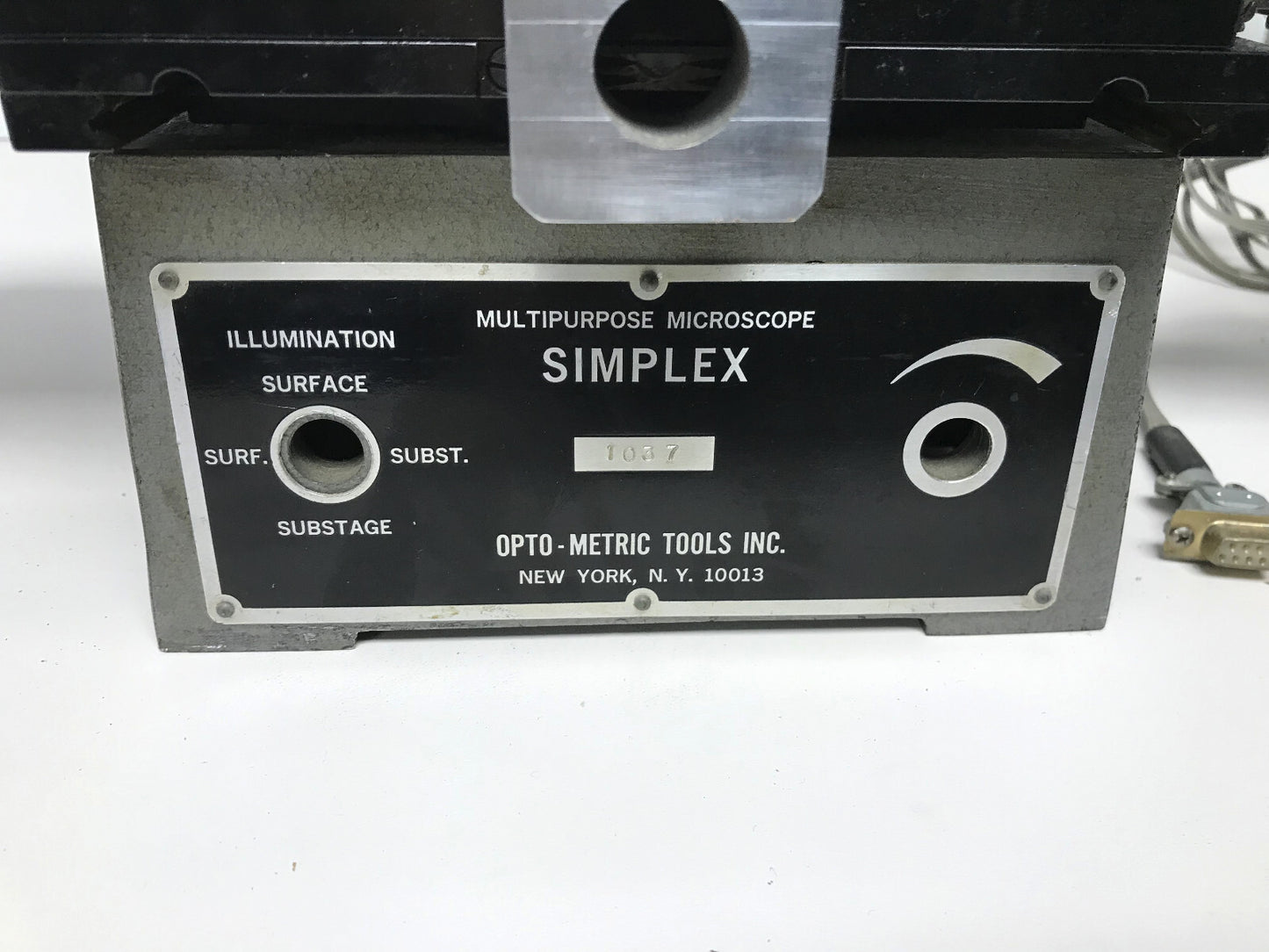 SIMPLEX MULTIPURPOSE MICROSCOPE OPTO-METRIC TOOLS INC FOR PARTS / REPAIR