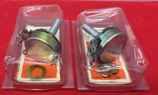 CALTRONICS P-28 POTENTIOMETER 100K OHMS LINEAR TAPER 5/16" MTG HOLE  - QTY 2