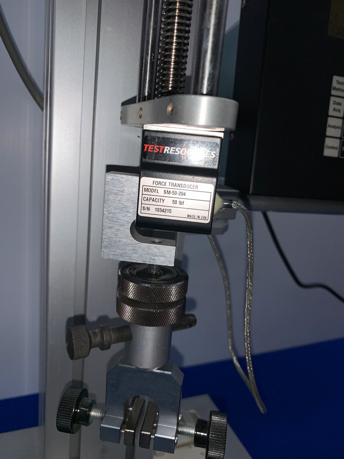 ACTIONNEUR TESTRESOURCES 225 LB AVEC CAPTEUR DE FORCE SM-50-294, CAPTEUR DE FORCE 50 LB