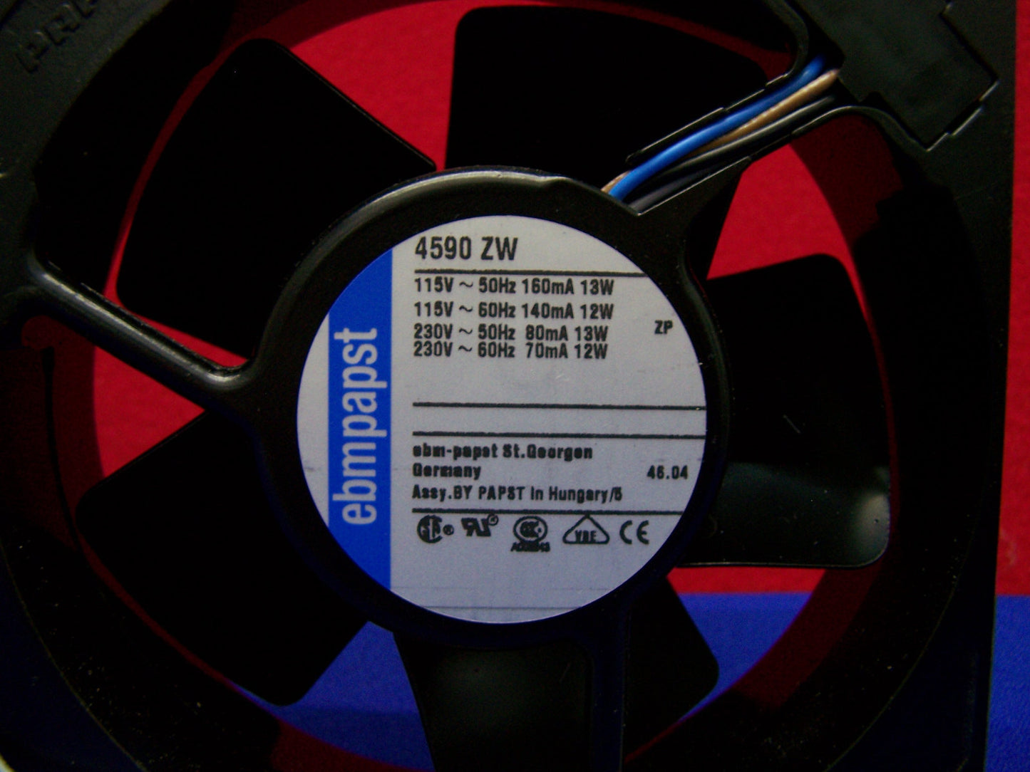 EBM-PAPST / EBMPAPST 4590 ZW / 4590ZW LÜFTER