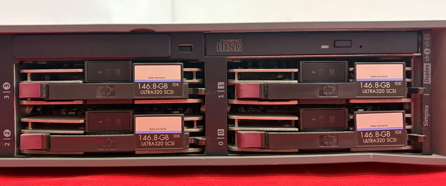 HP PROLIANT DL380 6 SLOT FOR HD 6 GB HOT SWAP - NO HD - NO MEMORY - PARTS/REPAIR