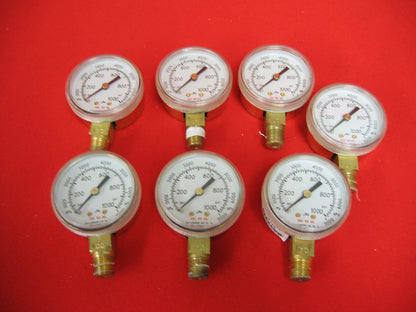 LOTTO DI 7 MANOMETRO PNEUMATICO WIKA VVH25017 0-1000 PSI/7000 Kpa 1/4" NPT 
