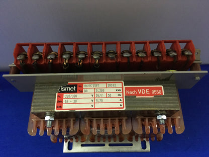 ISMET 84/071597 / 30102 TRANSFORMATEUR TYP DA,0,200 kVA, PR 220/380 V