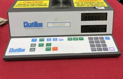 CHATILLON TCD200 DIGITAL FORCE TEST STAND, NO LOAD CELL,ITEM IS USED