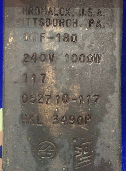 Lote de 3 calentadores de aire CHROMALOX FINSTRIP OTF-180 240 V 1000 W HNL 3490P/052710-117