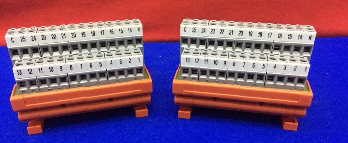 LOT DE 2 MODULES DE CONNECTEURS DE BORNES ABB ENTRELEC 002035304 BFM SUB25M HR 20353-04 