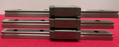 IKO LWL15B LINEAR GUIDE RAIL SLIDE E974 BLOCK - SELLING AS '1 LOT QTY 3'