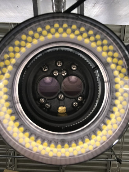 MMBT Ergonomic Backlit LED Track Stand 6.7- 45X Scope with LED Quad Ring Light