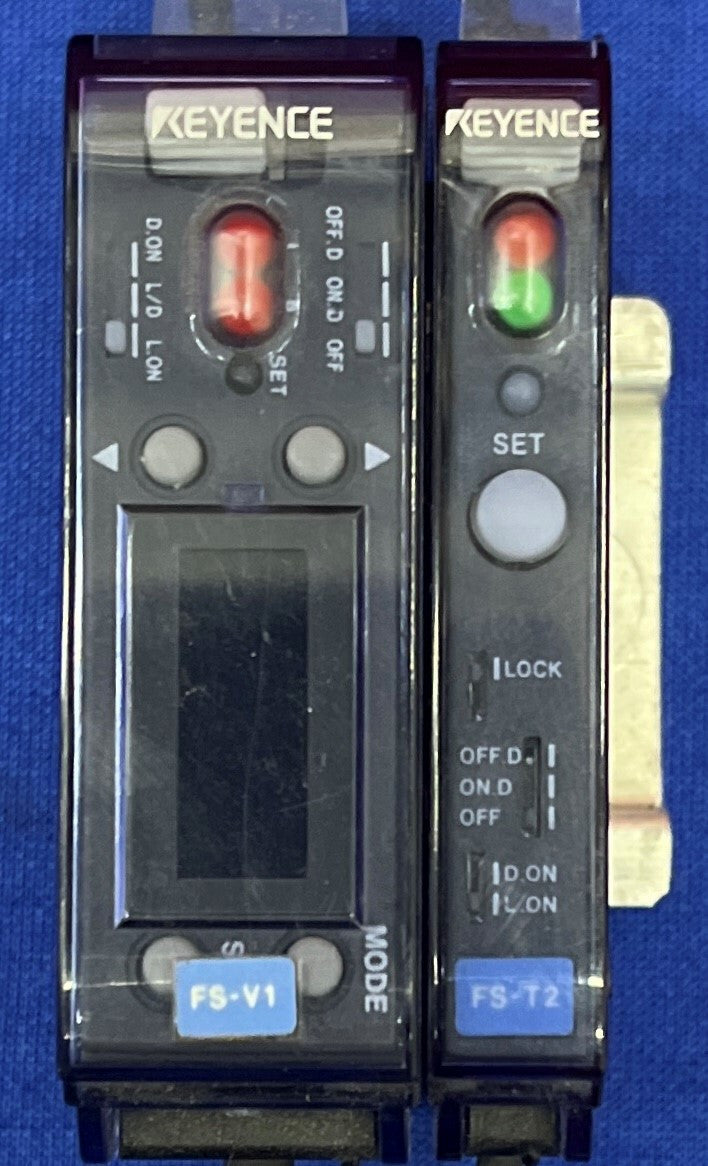 Keyence FS-V1 (1) &amp; Keyence (1) FS-T2 光ファイバーセンサー