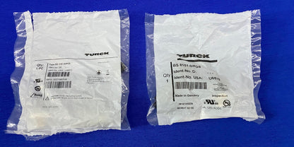 TURCK BS 8151-0/PG9 SENSOR CONNECTOR M12 MALE STRAIGHT 5-PIN - 1 LOT QTY 2