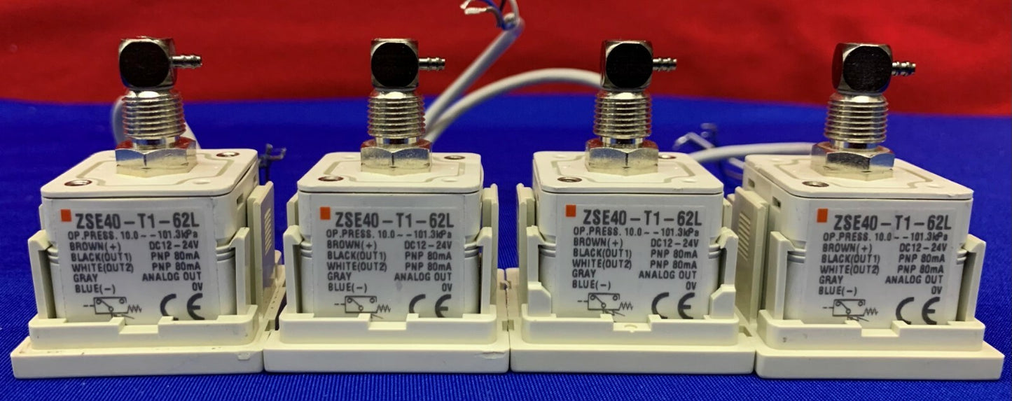 1 lote de 4 interruptores de vacío digitales SMC ZSE40-T1-62L 