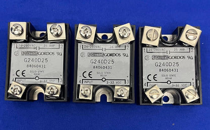 CRYDOM CROUZET GORDOS G240D25 84060431  SOLID STATE RELAY - 1 LOT QTY 3