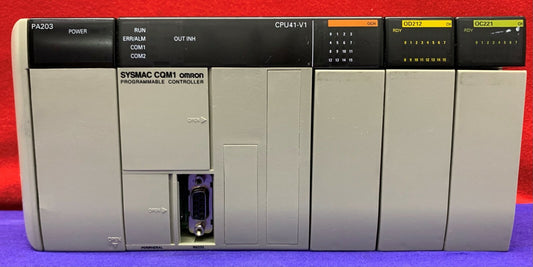 Omron Sysmac PLC CQM1-CPU41-V1 / PA203 OCH OC221 / OD212-modules programmeerbaar 