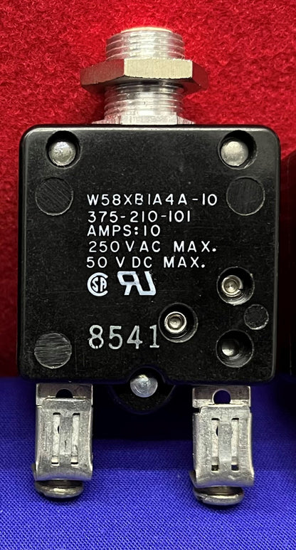 Potter &amp; Brunfield W58XB1A4A-10 サーキットブレーカー 375-210-101 250VAC 3個セット