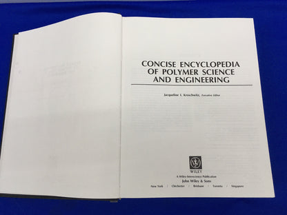 WILEY-INTERSCIENCE ISBN 0-471-51253-2 BEKNOPTE ENCYCLOPEDIE VAN POLYMEERWETENSCHAP
