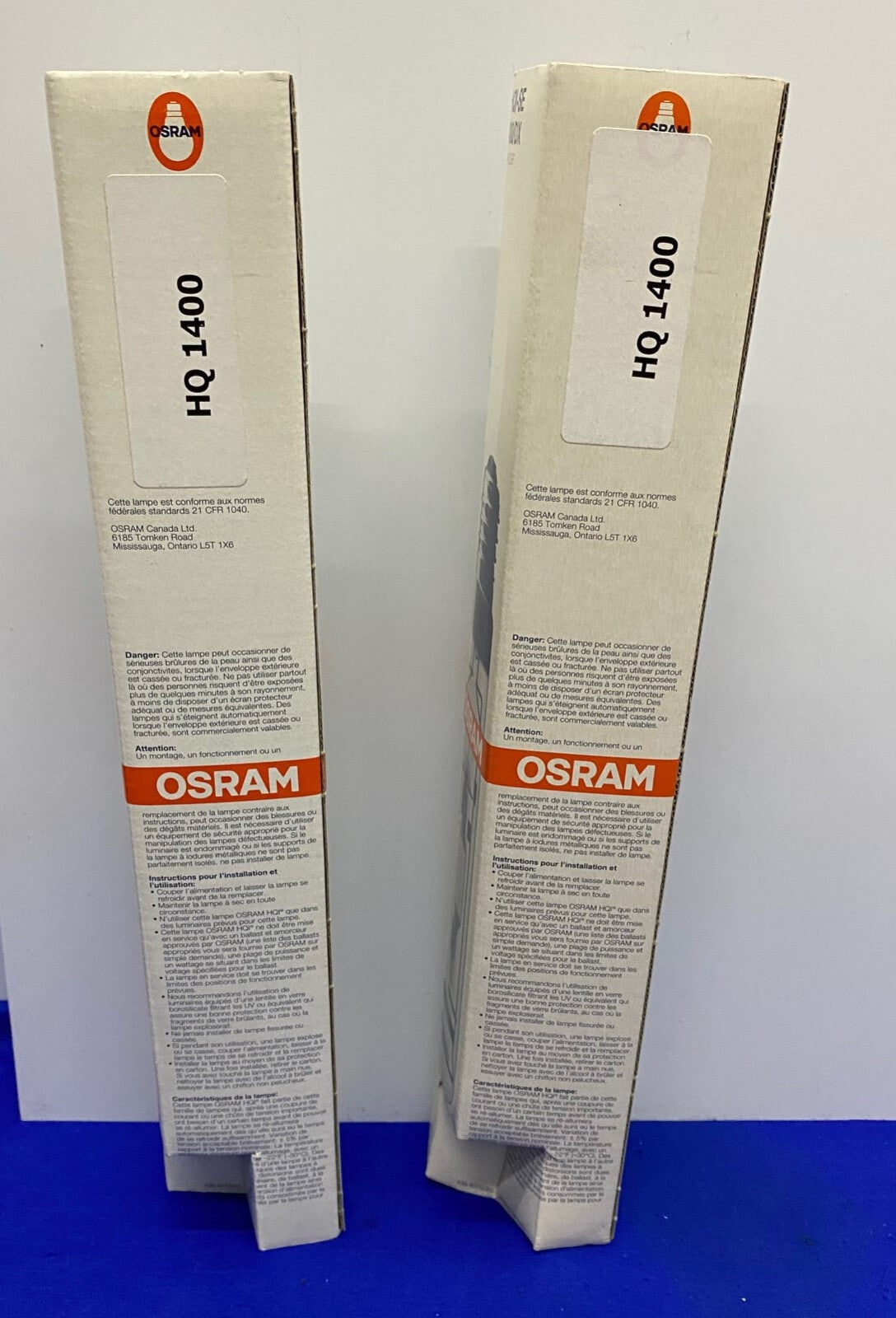 OSRAM HQI-SE 400/DX DAYLIGHT LIGHT BULB, SELLING AS '1 LOT QTY 2'