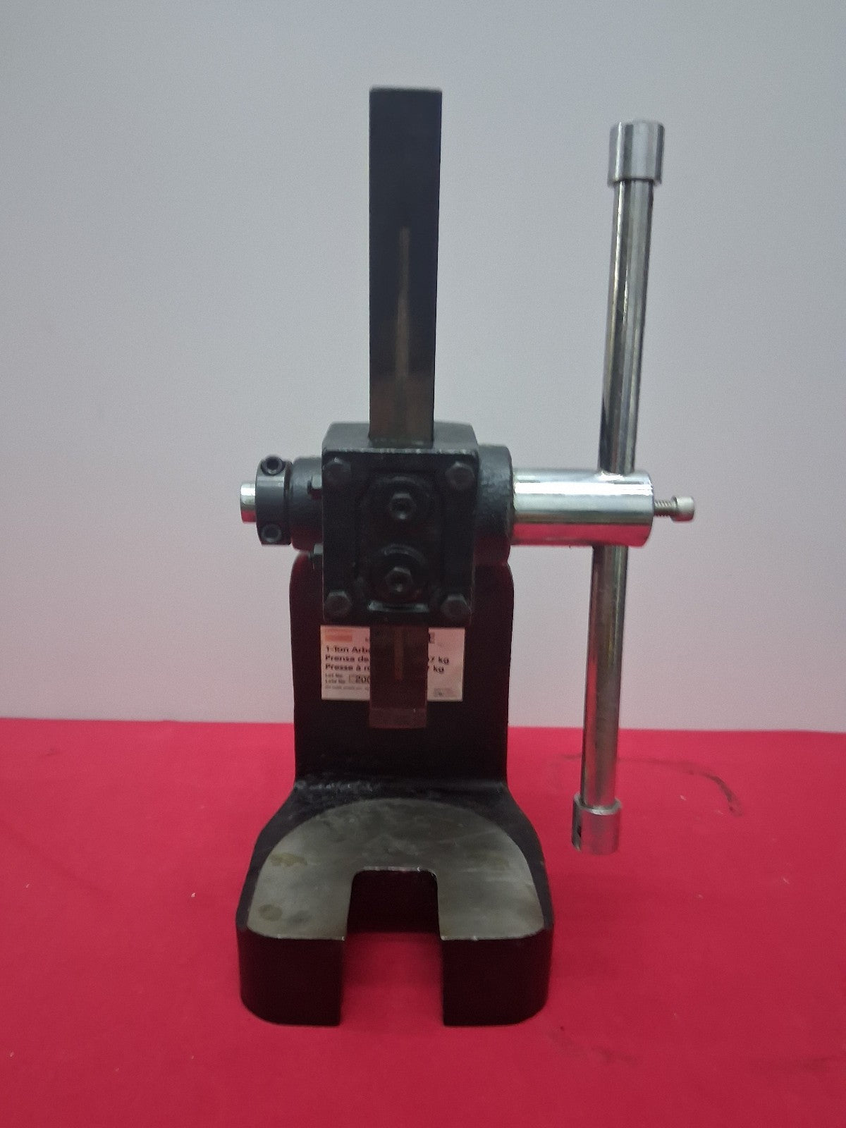 Dayton 4Z328E 1 Ton Arbor Press 8" Swing Work Height 6" 1" x 1" Ram Dimensions