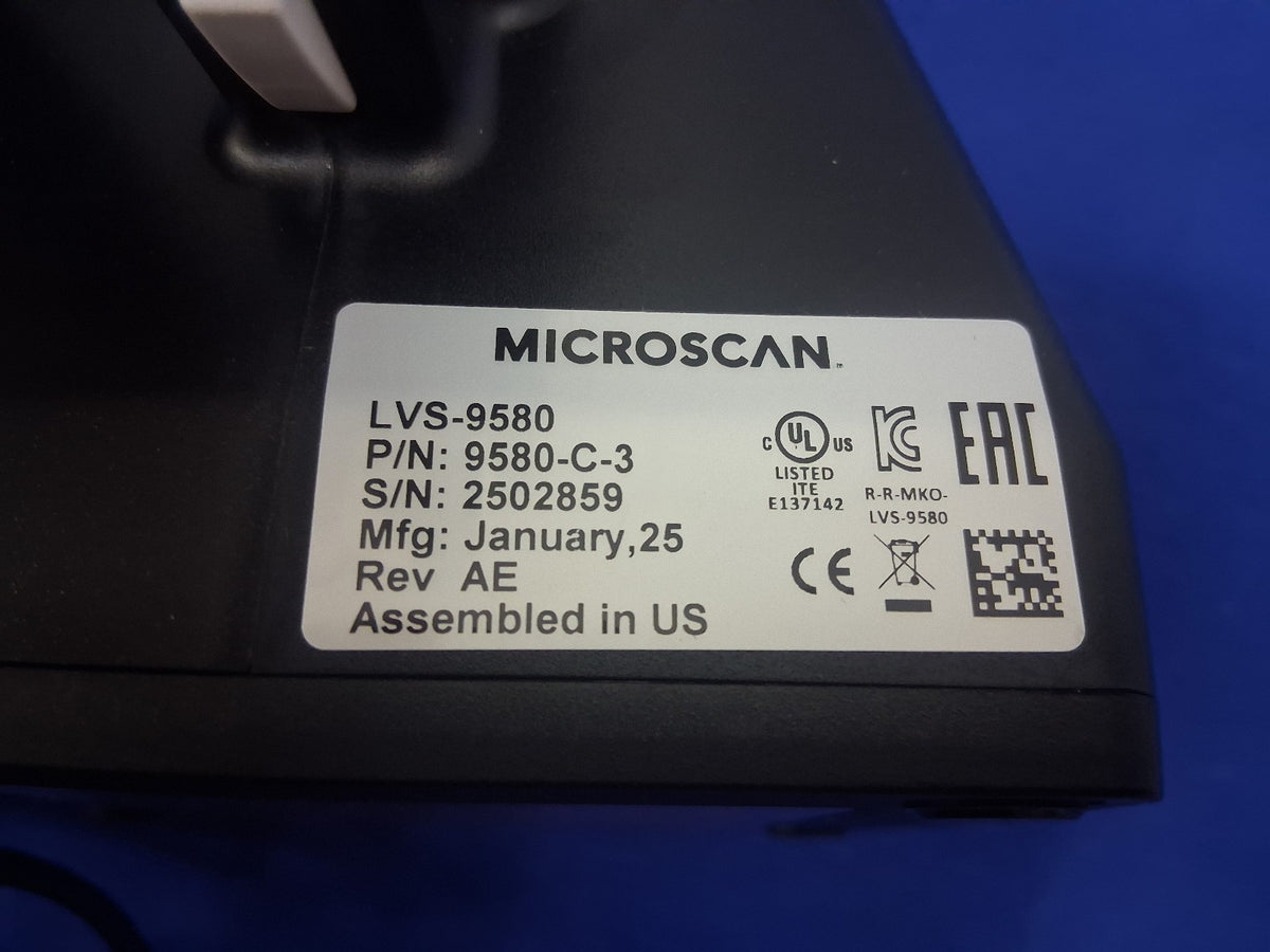 OMRON MICROSCAN LVS-9580 VERIFIER 9580-C-3 Handheld Barcode Verifier/ Scanner