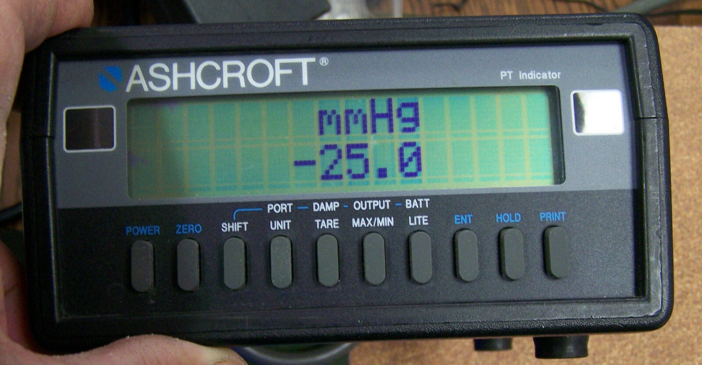 Ashcroft® PT デジタル圧力インジケーター ベンチトップ 温度範囲 32°～120°F