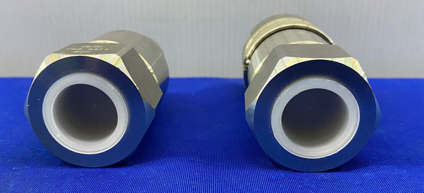 CEJN 766 6411 SS FLAT FACE QUICK-CONNECT COUPLING & NIPPLE  3/4" FEMALE