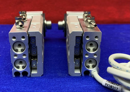 1 Lot Qty of 2 - SMC MXS6-10 Pneumatic Guided Cylinder Slide Table